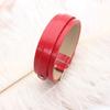 Pulsera de Serpiente Cuero PU Pulsera Personalidad 18 8mm Hebilla Doble Capa Correa de Mano DIY Goteo de Aceite Letra Accesorios de Joyería
