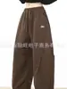 Pantalones Casuales Machete Marrón Estilo Americano Neutros Otoño e Invierno Marca de Moda Rectos Holgados Pierna Ancha Pantalones Largos Japoneses de Moda