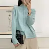 Cardigan de Tricô Espesso com Gola Alta Meia-Calça, Novo para Outono/Inverno 2025, com Pelo de Guaxinim, Ponto Sete Agulhas, Detalhes Vazados com Lantejoulas, Top Solto para Mulheres