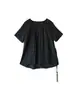 Top de lino simple de manga corta, cuello redondo, versátil, para mujer talla grande, para verano, corte holgado, adelgazante y que disimula la barriga, adecuado para mujeres petite, en blanco