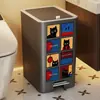 Cubo de Basura de Cocina, Gran Capacidad para Sala de Estar, con Tapa, Operado con Pedal, No Necesita Agacharse, Alto Valor Estético, Contenedor de Basura Doméstico