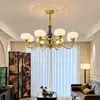 Lámpara de araña para sala de estar estilo antiguo francés Lámparas de dormitorio y estudio estilo retro americano estilo Nanyang estilo de lujo ligero estilo de alta gama