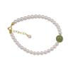 Pulsera de Perlas Zhengyuan Shijia para Mujer Colgante de Jade Hetian Diseño Nicho Cadena de Pulsera de Lujo Ligero Accesorios de Mano de Moda 2024