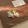 Pendientes de hilo de uva retro europeos y americanos, diseño de nicho, pendientes de mujer únicos, combinables y delicados.