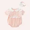 Ropa de Verano Fina para Bebé Transfronteriza, Ropa Dulce de Princesa, Bolsa Triangular Cómoda de Algodón Puro, Ropa para Gatear para Bebé Niña