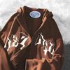 2022 en stock Sudadera con capucha estampada con el nuevo alfabeto gótico Cárdigan de otoño e invierno Suéter con cremallera Chaqueta casual para hombre a la moda