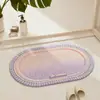 Alfombrilla de baño impresa en 3D para la entrada, felpudo absorbente de agua para el baño, alfombra de baño antideslizante de secado rápido, alfombrilla de baño suave