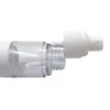 Frasco borrifador a vácuo de 15/30/50 ml (transparente + branco) frasco de loção cosmética loção sub-embalagem personalizada