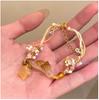 Pulsera de Cuentas Estilo Caliente 2025 para Mujer, Pulsera de Cinabrio Versátil Retro de Alta Gama Estilo Ins Pulsera de Perlas al por Mayor