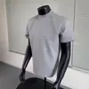 Camiseta Tendência Estilo Americano com Gola Redonda e Manga Curta para Homens, Novo Estilo de Verão, Casual, Solta, Tamanho Grande, Versátil, Camiseta de Manga Meia-Manga de Alta Qualidade