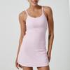 Novo Vestido Esportivo Base Anti-Exposição com Shorts Embutidos, Bojos e Costas Bonitas para Fitness ao Ar Livre, Yoga, Saia de Tênis