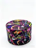 Vendas diretas do fabricante: Moedor de liga de zinco 63MM, 50MM, 40MM com impressão colorida UV, moedor de quatro camadas, atacado