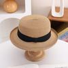 Versión coreana del sombrero de paja rojo de Internet para niños, sombrero de verano rizado, sombrilla, protector solar, viaje, playa, cara pequeña, sombrero de pescador tipo cubeta