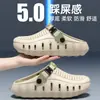 Sandalias perforadas de suela gruesa para hombre, nuevo modelo de verano 2026, suela suave y cómoda, zuecos de playa versátiles
