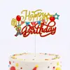 12 Peças Toppers de Bolo Tema Circo Animal Palhaço Decoração de Bolo Inserções Decoração de Aniversário Suprimentos para Festa