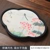 Creativa Bandeja de Té Pequeña Absorbente Espuma Seca Cerámica Estilo Chino Secado Rápido Begonia Hogar Marea Nacional Juego de Té Kung Fu Bandeja Mesa de Té
