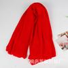 Chal Artístico Color Sólido Bufanda de Seda Retro para Mujer Bufanda Larga Sencilla Bufanda Delgada Decorativa Otoño de Doble Uso