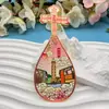 Imán de Metal para Refrigerador Cultural y Creativo Pipa Ciudades de China Qinghai Shandong Nanjing Chongqing Ciudades Populares Souvenirs de Viaje