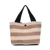 Nueva Bolsa Portátil para Mujer 2021 Bolsa Bento Rayada de Mano Bolso de Mano para Mujer Bolsa Casual Pequeña Fresca