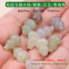 Cuentas sueltas de jade hetiano natural, accesorios de bricolaje, agua clara, cerradura de bendición verde, hebilla de seguridad, colgante de loto, pulsera, collar, cuentas al por mayor