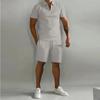 Amazon AliExpress Transfronteiriço Verão 2023 Europeu e Americano Masculino Polo Casual Largo Manga Curta Shorts Terno Esportivo
