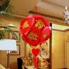Decoración festiva de boda tela no tejida estampada en caliente bola de flor grande, diseño de habitación de boda palabra feliz estampada en caliente flor de hortensia