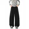 Pantalones de chándal para hombre con dobladillo curvo estilo Old Money, Pantalones deportivos Hip Hop de alta calle americana, Pantalones rectos holgados de pierna ancha para primavera y otoño