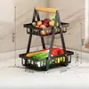 Cesto de Frutas de Bancada de 2/3 Níveis, Cesto Tigela de Frutas Portátil Organizador de Cozinha para Armazenamento e Sala de Jantar Frutas Legumes Lanches
