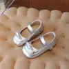 Sapatos de Princesa para Meninas de 3-6 Anos Sapatos Mary Jane com Laço e Sola Macia Estilo Primavera e Outono Sapatos de Couro Infantis Sapatos de Performance para Meninas