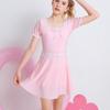 Traje de baño para niñas, Nuevo modelo 2026, Traje de baño conservador de una pieza para estudiantes, Estilo falda, Pierna cuadrada, Traje de baño para aguas termales, Venta al por mayor