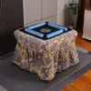 Cubierta ignífuga cubierta calefactora mantel para máquina de mahjong cubierta acolchada de terciopelo con hilo cubierta ignífuga