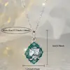 Collar Versátil Estilo Palacio de Plata de Ley S925 Lujo Ligero Retro Forma de Diamante Goteo de Aceite Cuatro Garras Ágata Ovalado