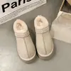 Primer Encuentro Ji Suela Gruesa Aumento de Altura Más Terciopelo Calidez Zapatos Birkenstock Botas de Nieve Medias Zapatillas Zapatillas de Algodón con Piel Ropa de Exterior para Mujer 2026 Invierno