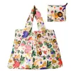 Bolsa de Compras Plegable, Nueva de Gran Capacidad, Bolsa Plegable Ecológica en Stock, Bolsa de Tote de Almacenamiento Plegable Portátil Impresa Creativa