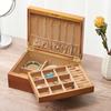 Caja de Joyería de Madera Maciza con Cerradura de Alta Gama Exquisita Caja de Almacenamiento para Anillos Pulseras Collares Relojes Vintage Regalo de Boda Cumpleaños