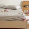 Sábana de cama de gasa de doble capa 100% algodón para maternidad e infantil Clase A, funda de edredón floral de algodón puro de una pieza, sábana bajera, funda de almohada, juego de tres piezas para una persona