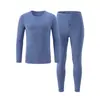 Roupa íntima térmica masculina espessa 280g 100% algodão, gola redonda, Classe A, escovada, antibacteriana, tamanho grande, 100% algodão, roupa íntima quente de inverno