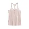 Camiseta sin mangas holgada estilo hip-hop americano con cuello en U para mujer, Ropa interior sin espalda de verano, Se puede usar por fuera, Top deportivo de jazz fitness