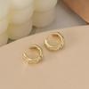Aretes de Aro Brillantes de Plata de Ley 925 para Mujer Aretes de Bambú de Alta Gama Estilo Ins Aretes de Lujo Accesible Joyería al Mayoreo