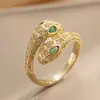 Anillo Exquisito Super Brillante de Circonita para Niñas, Lujo Accesible y Anillo de Apertura Ajustable de Gama Alta, Baño de Oro Real Simple