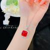 Moda Industria Pesada Lujo Color Tesoro Anillo Torre de Azúcar Diamante de Alto Carbono Collar con Colgante Avanzado Aretes de Hemoglobina de Paloma para Mujer