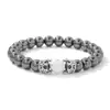 Pulsera tejida a mano con corona de lapislázuli europeo y americano de 8 mm, ágata negra, ágata roja, ojo de tigre, nicho original, venta al por mayor
