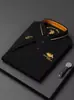 Camiseta Popular de Manga Corta Transfronteriza para Hombre Verano Nuevo Producto Hombres Jóvenes y de Mediana Edad Camisa Polo de Color Sólido Bordada Camiseta Casual Tendencia