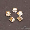 Otoño e Invierno Maillard Ámbar Dorado Color Café Joyería para Uñas Champaña Azúcar de Roca Huevo de Paloma Cuadrado Graso Uñas Postizas Terminadas Diamante