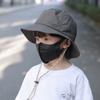 Sombrero de Pescador Simple de Color Sólido Estilo Coreano para Niños, Protector Solar de Copa Plana, Sombrilla Exterior Casual para Padres e Hijos, Sombrero de Cuenca Cóncava