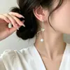 Pendientes Largos de Estilo Ins de Lujo Ligero con Borlas de Mariposa y Piedra Ojo de Gato, con una Vibra Suave, Pendientes Simples y de Nicho de Alta Gama