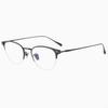 ZYTI Classic Vintage Frame Shenzhen Qualidade Ultra Leve Pure Titanium Meia Armação Óculos Armação Cor Antiga Artística Armação de Óculos Plana