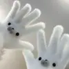 Nuevos Guantes de Gato a Cuadros Literarios Retro para Mujer Invierno 2025 Nuevos Cálidos de Cinco Dedos Estudiante Ciclismo Protección contra el Frío