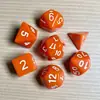 Juego de Dados Poliedros D&D con Patrón de Mármol, Color Mixto Transparente D4D6D8D10D12D20 Caras, Coc, Juego de Mesa, Juego de Siete Piezas