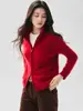Cardigã de tricô de cashmere com gola alta dupla de fio duplo e zíper duplo para mulheres, casaco suéter solto com trança moda outono e inverno